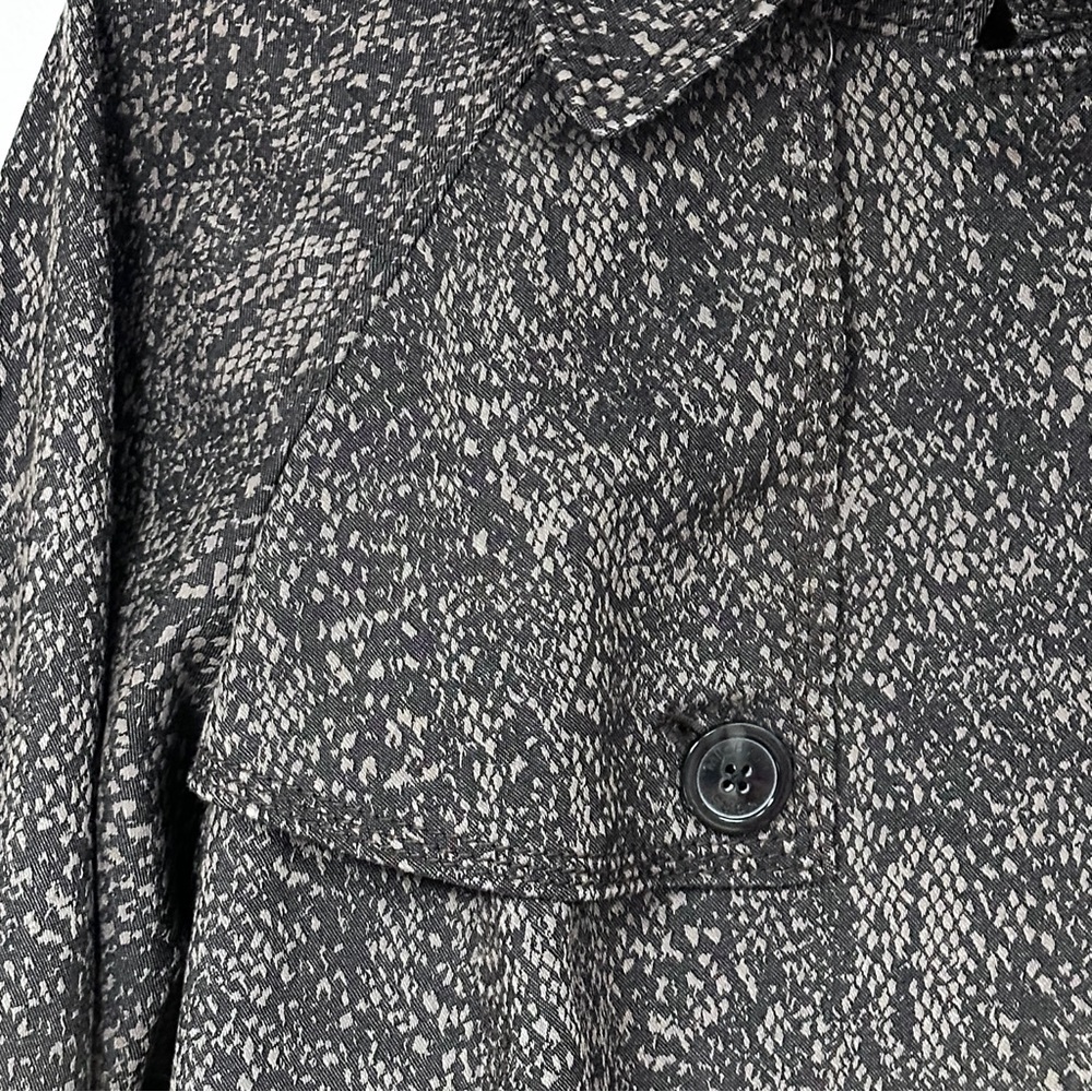Michael Kors Snake (Brown & Tan) Print Belted Pea Coat/ Fully Lined Jacket, L - Picture 7 of 10